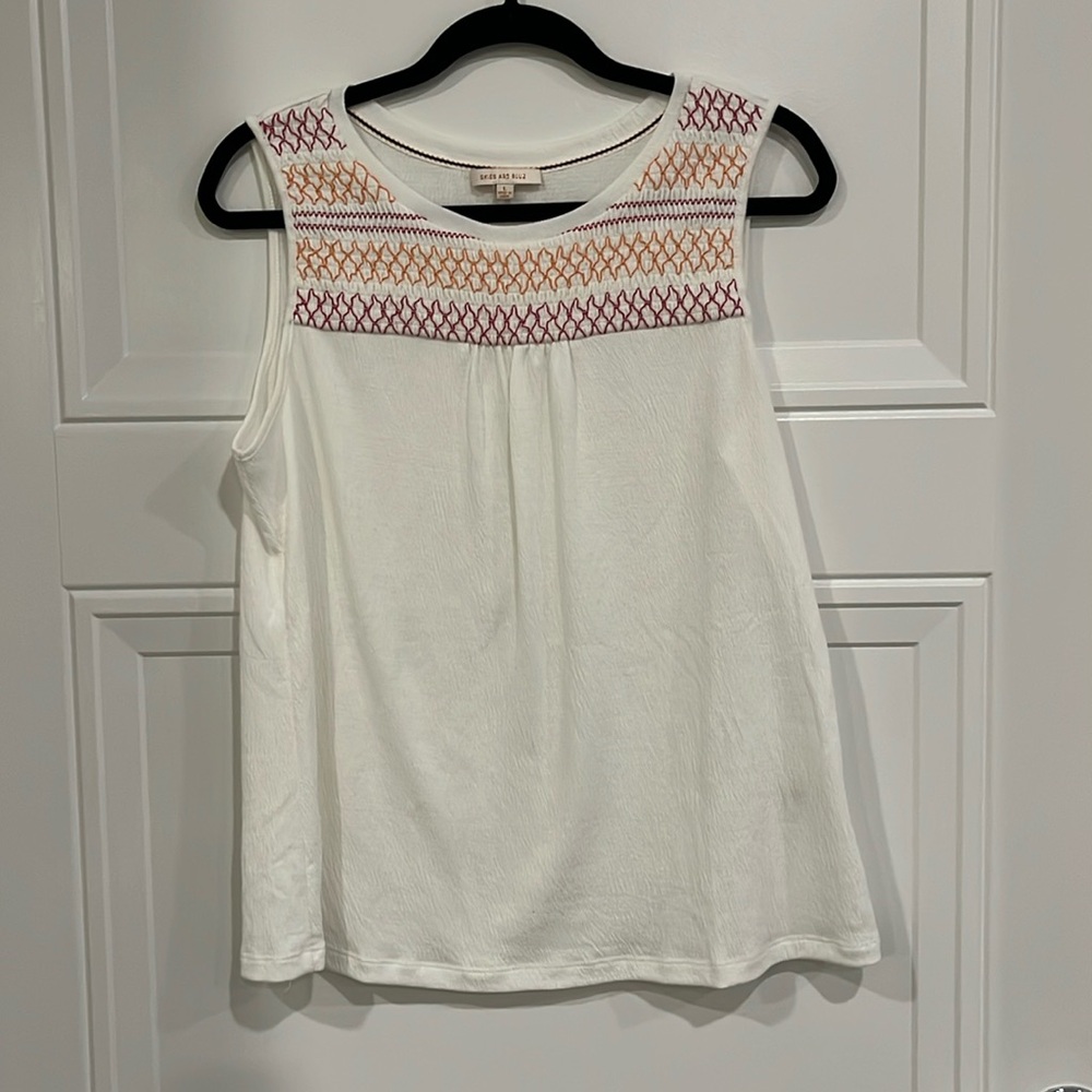 White Smocked Tank